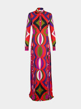 Pucci Jersey Satin Dress with Necklace Print