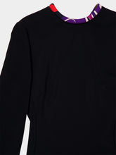 Pucci Black Maxi Dress with Printed Back Detail