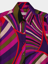 Pucci Pink Multicolour Silk Shirt with Iride Print