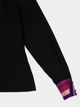 Pucci Black Silk Shirt with Printed Collar and Cuffs