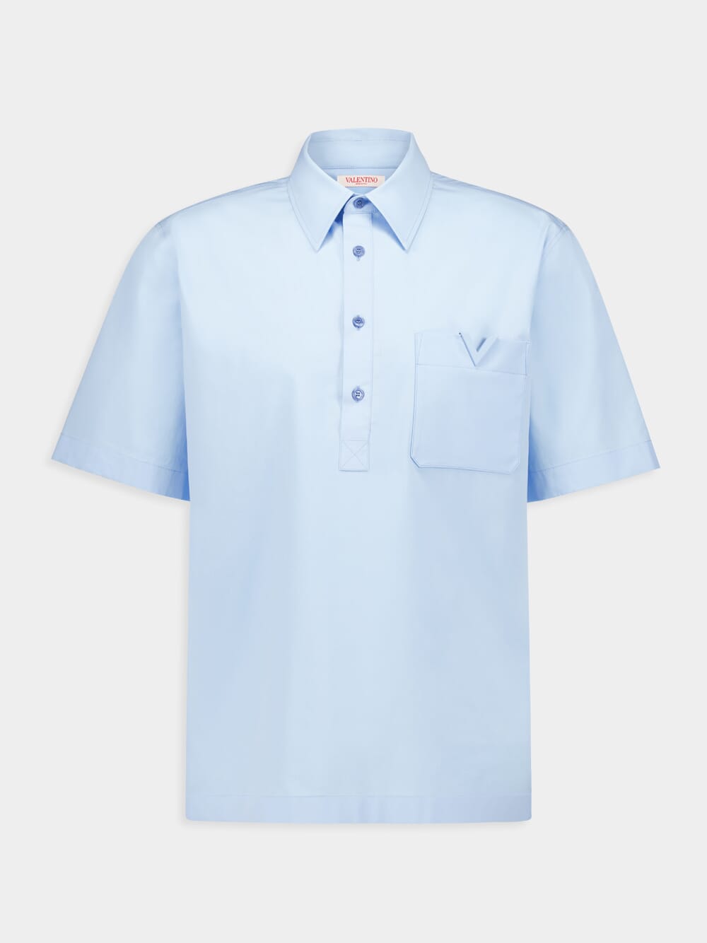 Light Blue Cotton Polo Shirt