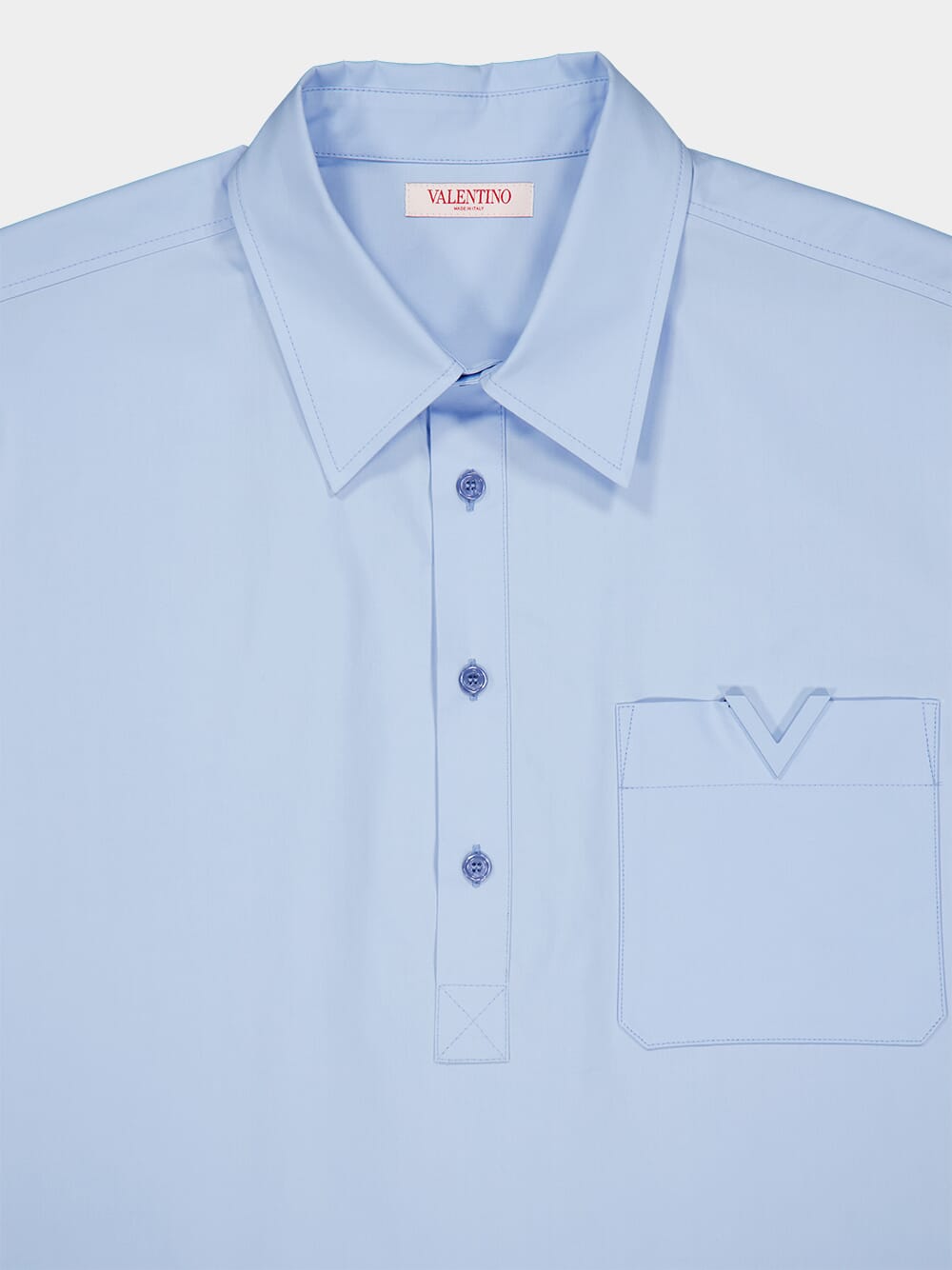 Light Blue Cotton Polo Shirt