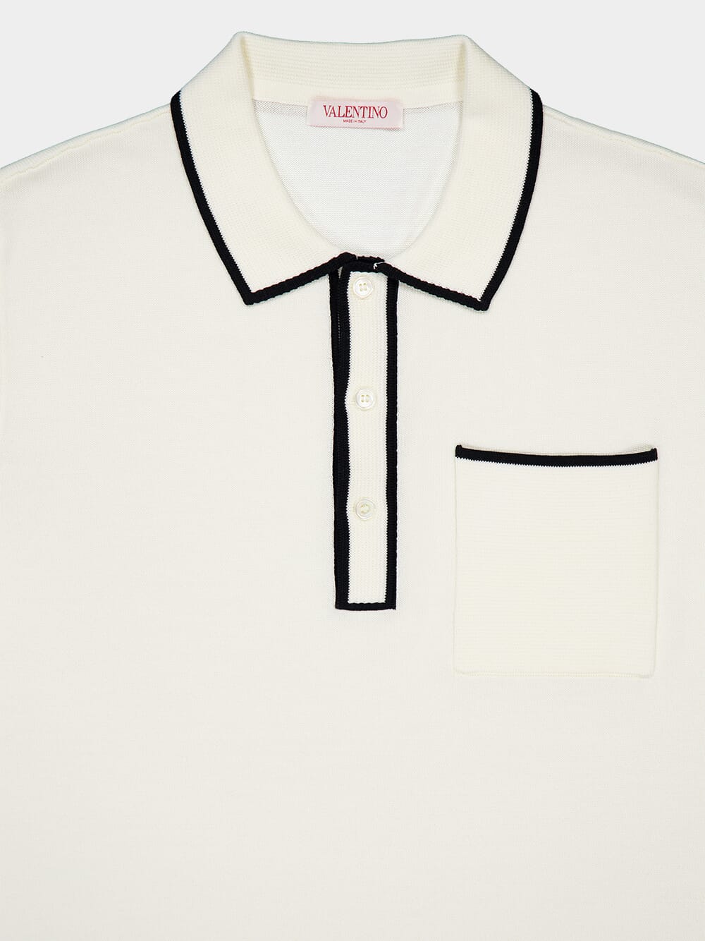 Signature VLogo White Polo Shirt