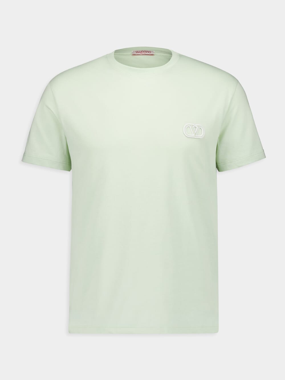 Mint Cotton T-shirt with VLogo Patch