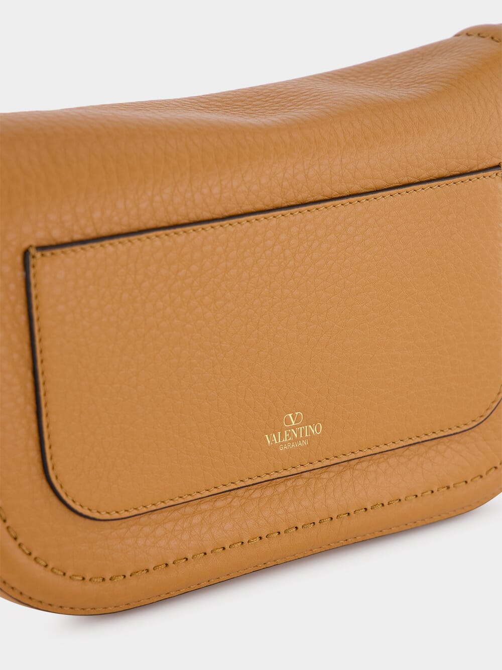 Alltime Almond Grainy Calfskin Shoulder Bag