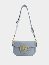 Valentino Garavani Porcelain Blue Alltime Foldover Shoulder Bag