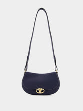 Valentino Garavani Blue Ohval Small Nappa Leather Shoulder Bag