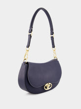 Valentino Garavani Blue Ohval Small Nappa Leather Shoulder Bag