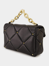 Valentino Garavani Black Roman Stud Large Shoulder Bag