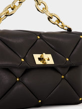 Valentino Garavani Black Roman Stud Large Shoulder Bag