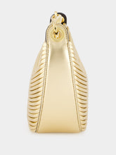 Valentino Garavani Gold Nappa Leather Mini Hobo Moon Bag with VLogo Chain