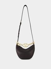 Valentino Garavani Black Mini VLogo Moon Hobo Bag