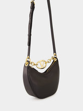 Valentino Garavani Black Mini VLogo Moon Hobo Bag
