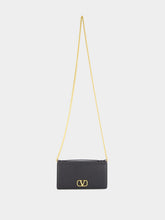 Valentino Garavani Black VLogo Signature Grainy Calfskin Wallet