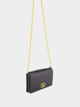 Valentino Garavani Black VLogo Signature Grainy Calfskin Wallet