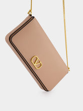 Valentino Garavani Pink VLogo Leather Crossbody Bag