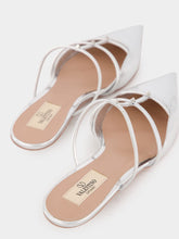 Valentino Garavani Silver Palladium Mini Rockstud Mules