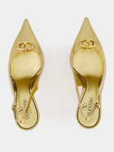 Valentino Garavani VLogo Signature Leather Slingback Pumps
