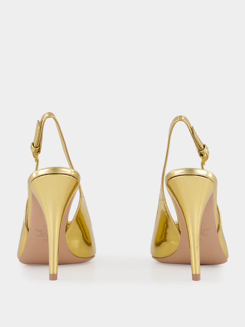 VLogo Signature Leather Slingback Pumps