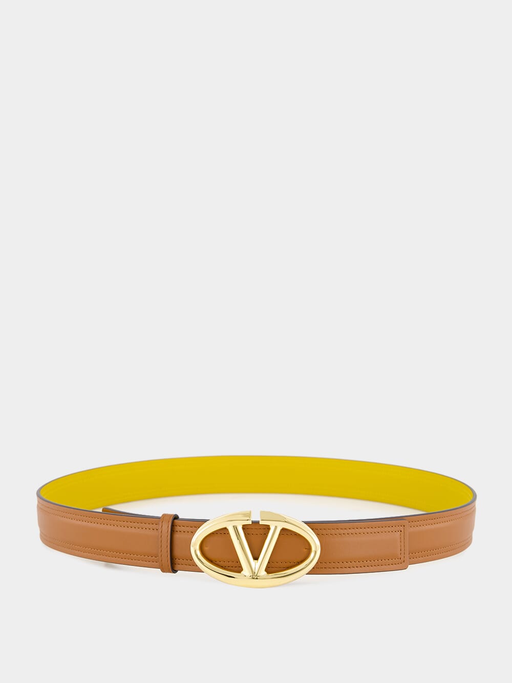 Caramel Leather Signature Reversible Belt