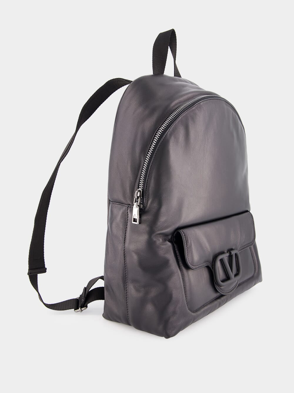 Black VLogo Signature Nappa Backpack