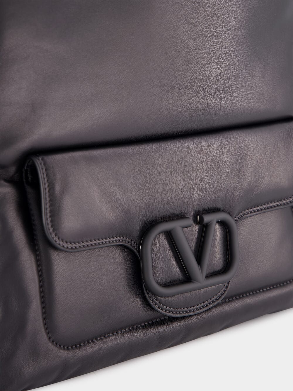 Black VLogo Signature Nappa Backpack