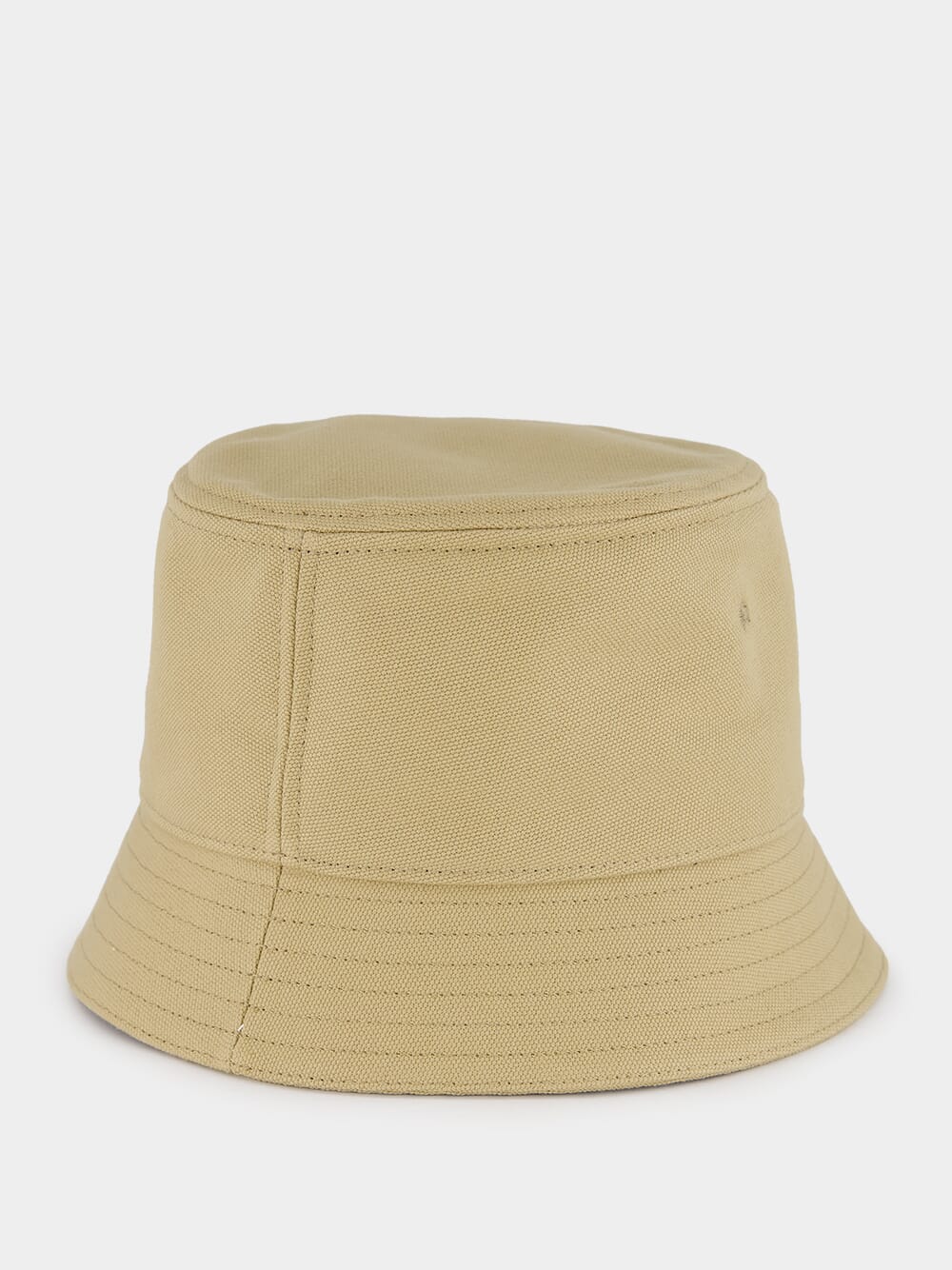 Beige Cotton Bucket Hat with VLogo