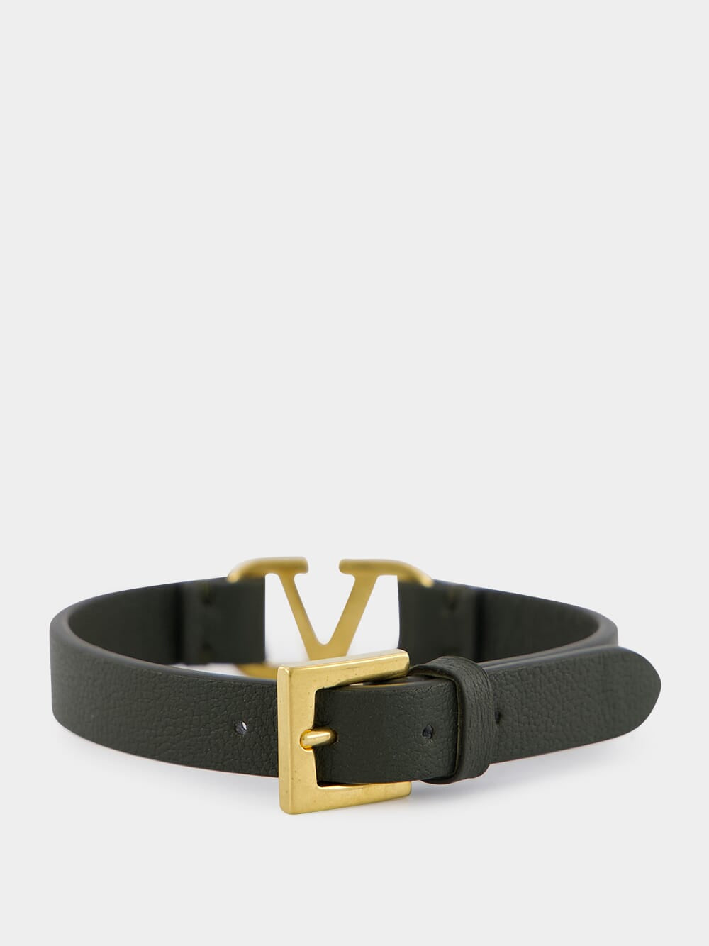 Black VLogo Signature Calfskin Bracelet