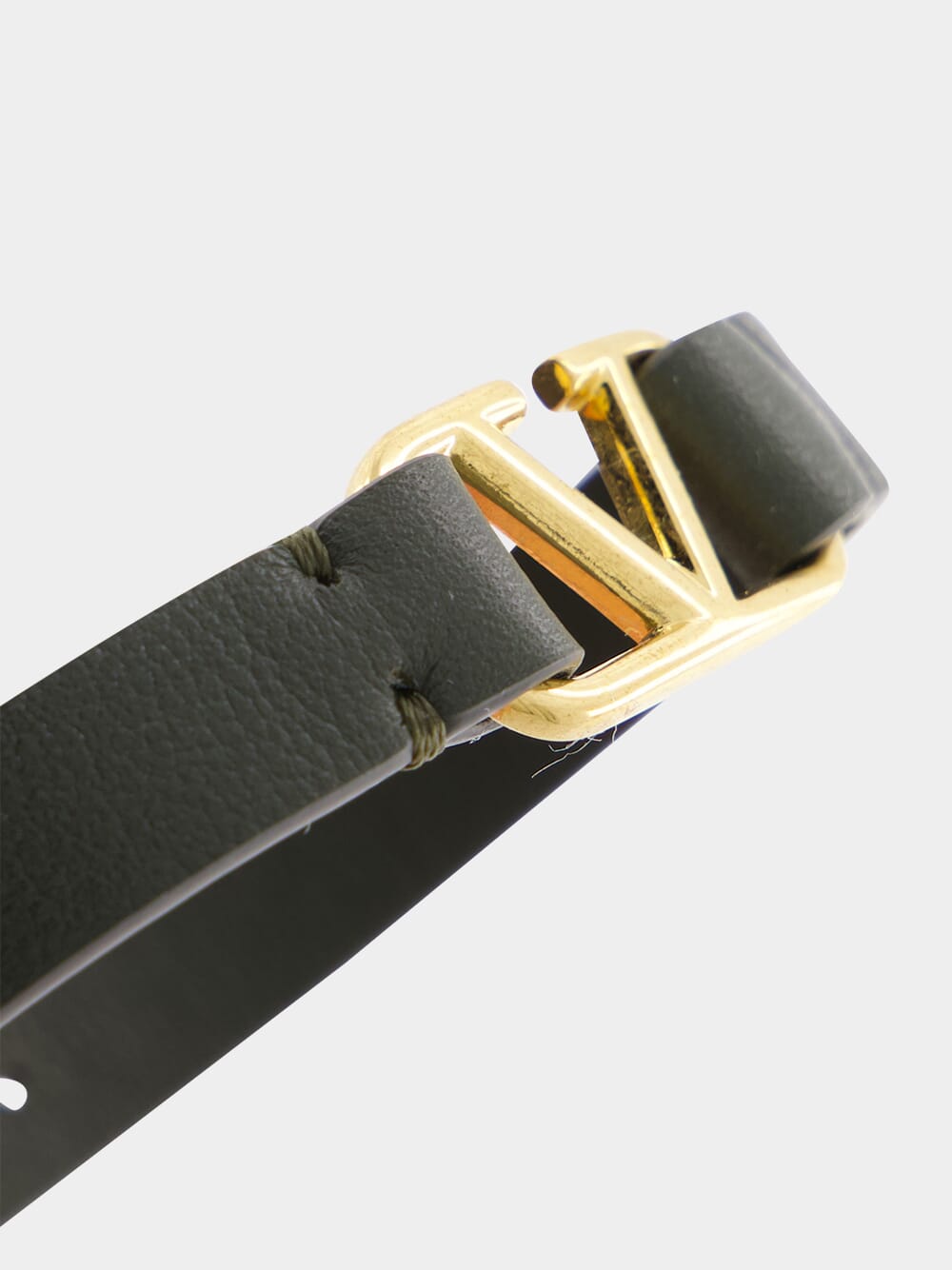 Black VLogo Signature Calfskin Bracelet