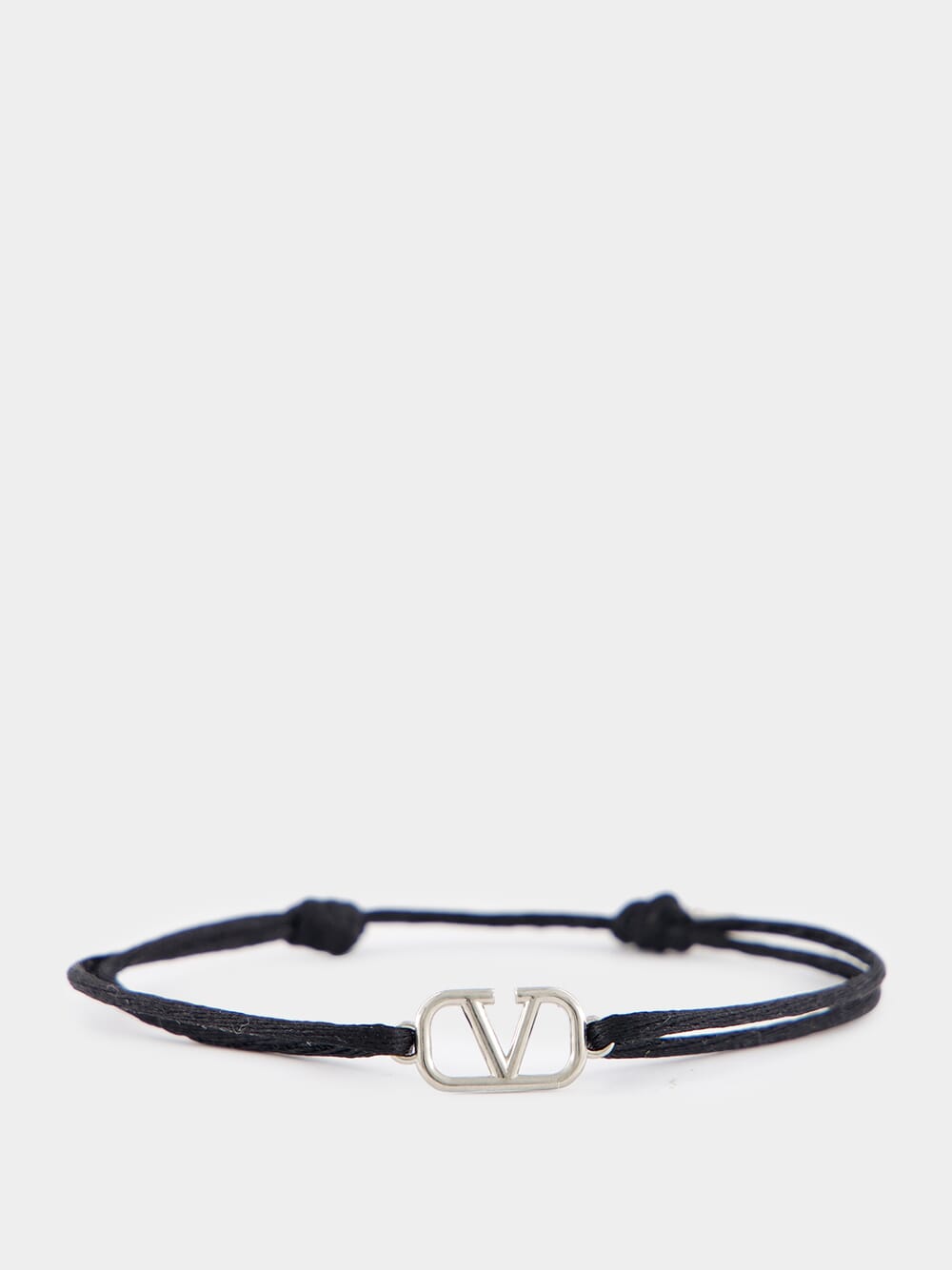 Black Vlogo Signature Cotton Bracelet