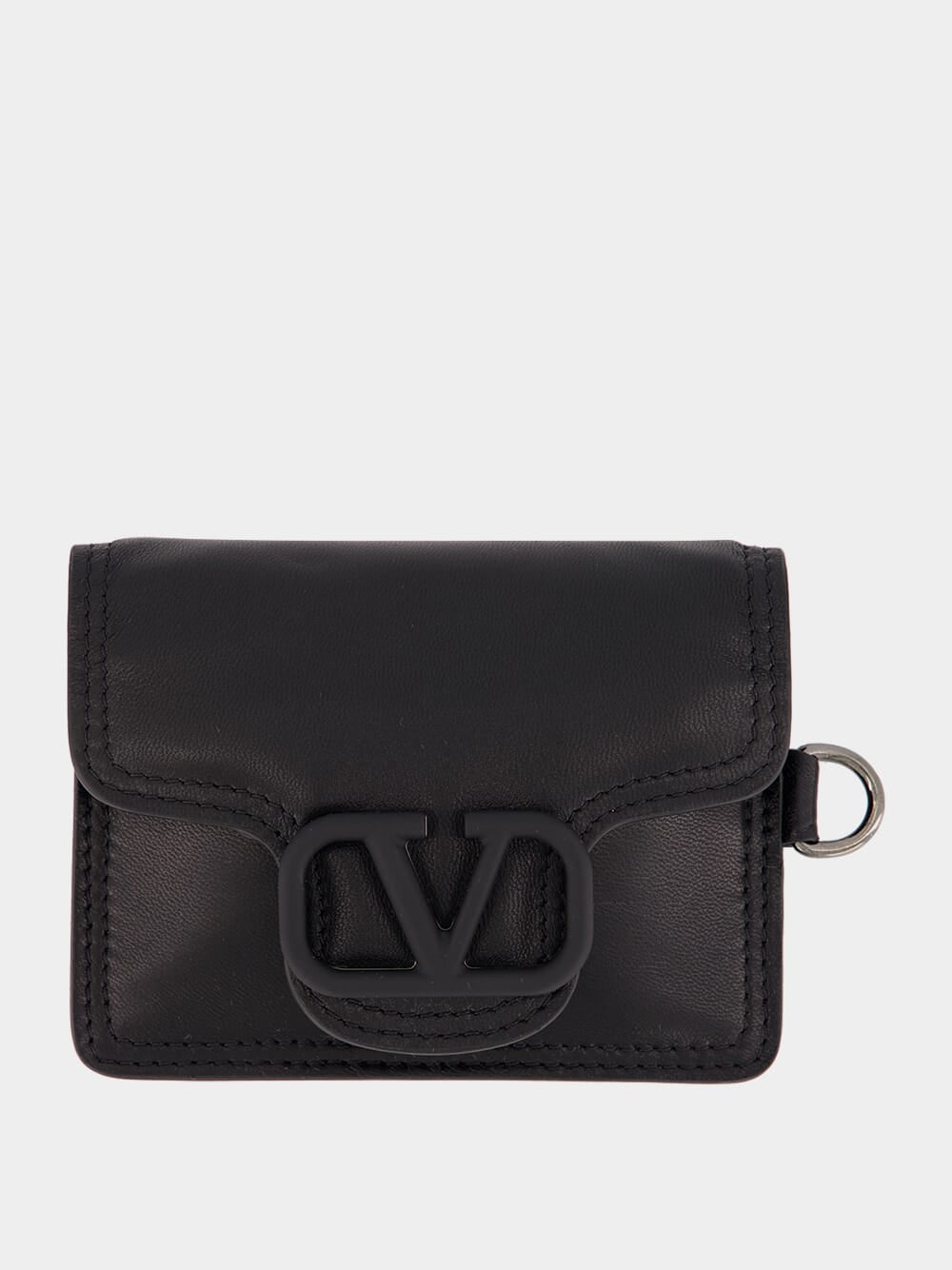 Black Nappa Leather Neck Wallet