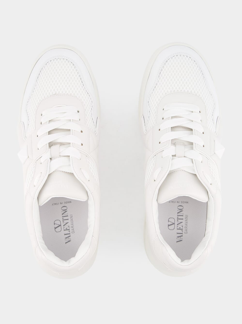 White One Stud Sneakers