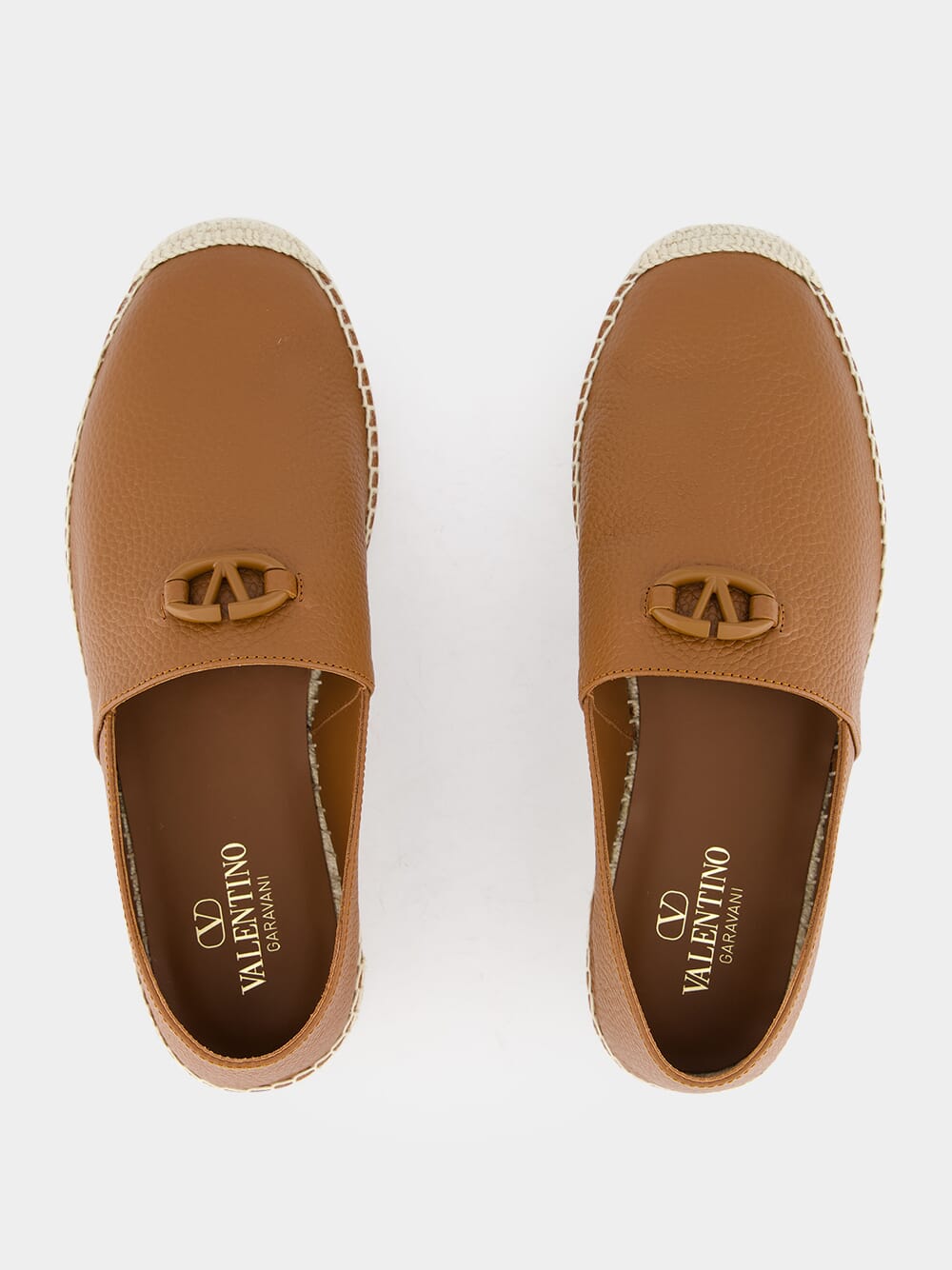 Tobacco Leather Espadrilles