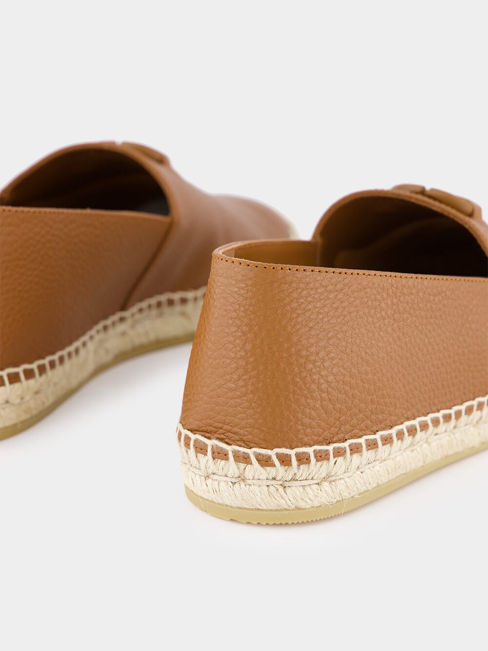 Tobacco Leather Espadrilles