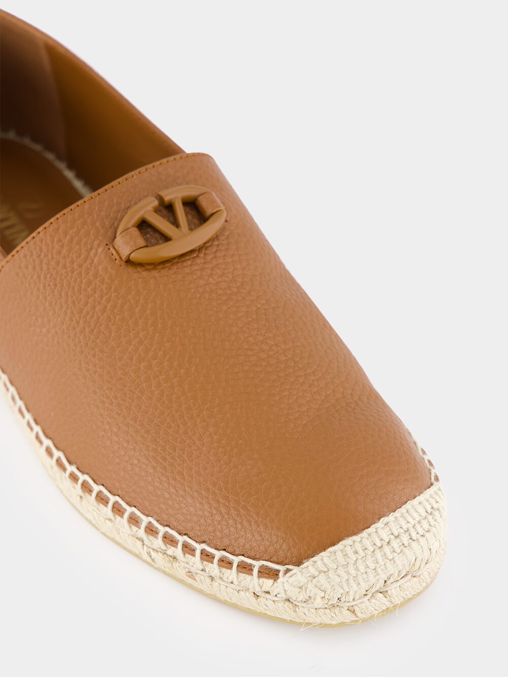 Tobacco Leather Espadrilles