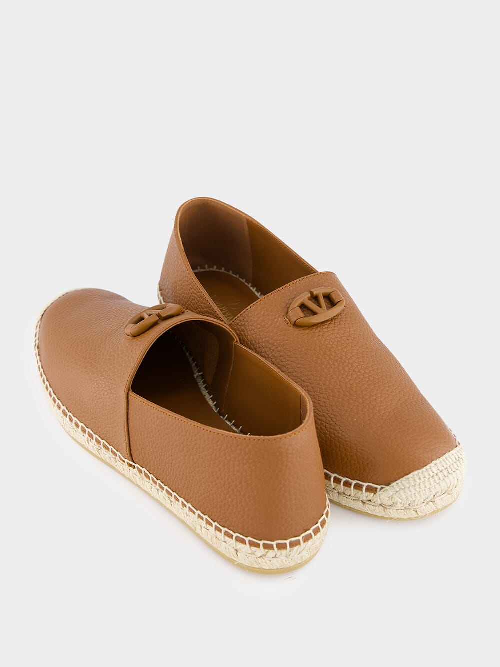 Tobacco Leather Espadrilles