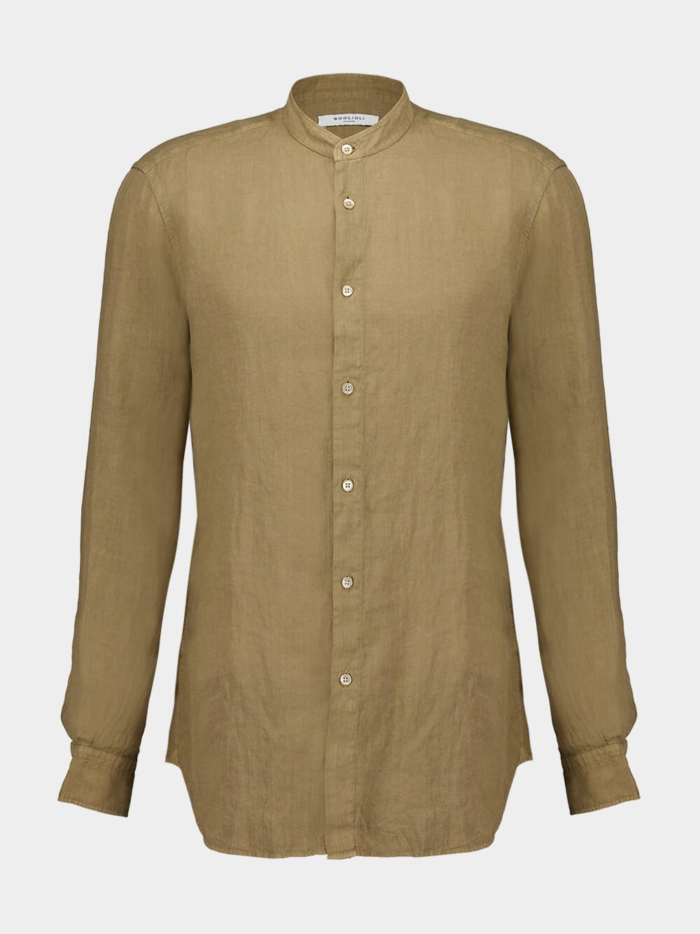 Brown Garment-dyed Linen Shirt