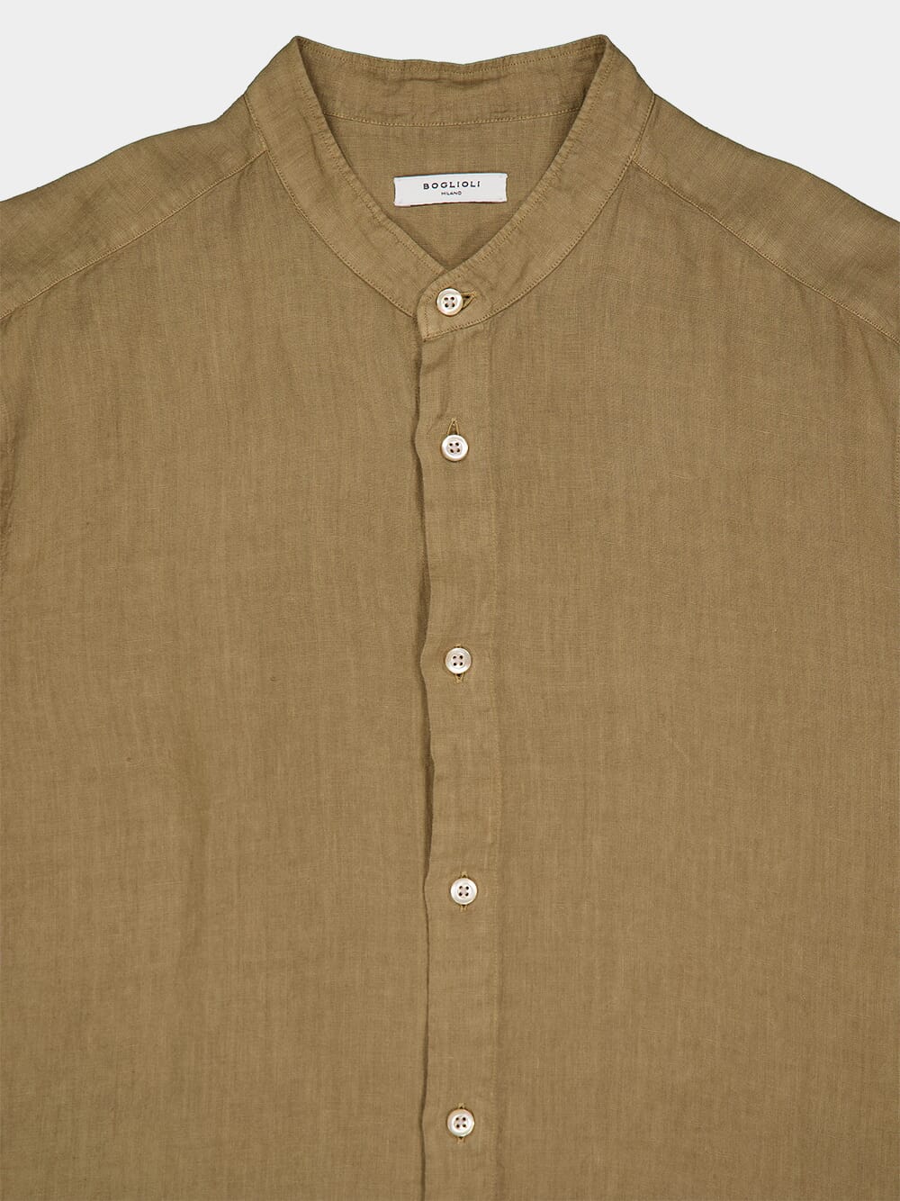 Brown Garment-dyed Linen Shirt