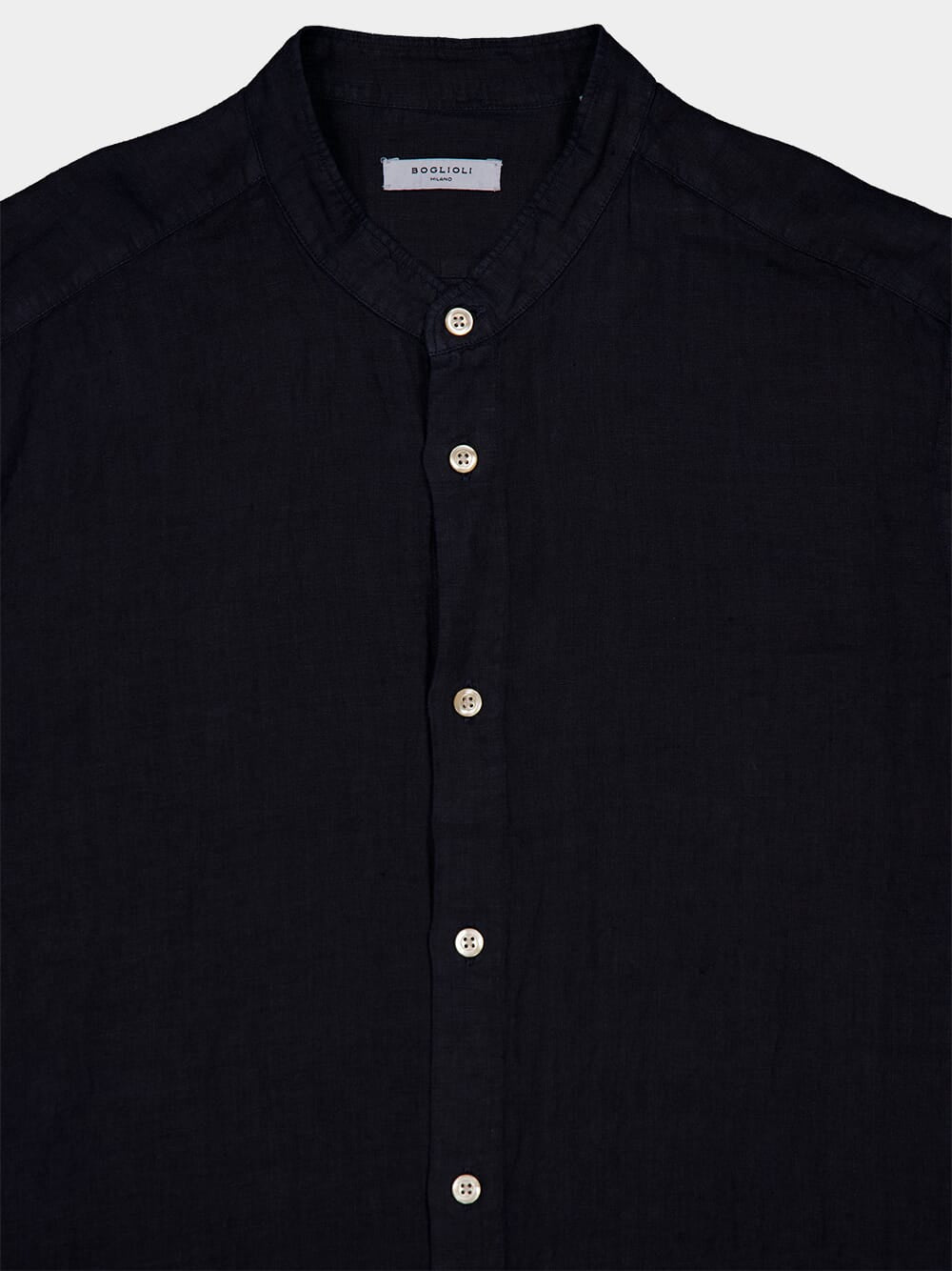 Navy Blue Garment-dyed Linen Shirt