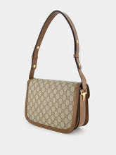 Gucci Beige and Dark Brown Horsebit 1955 Medium Shoulder Bag