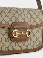 Gucci Beige and Dark Brown Horsebit 1955 Medium Shoulder Bag