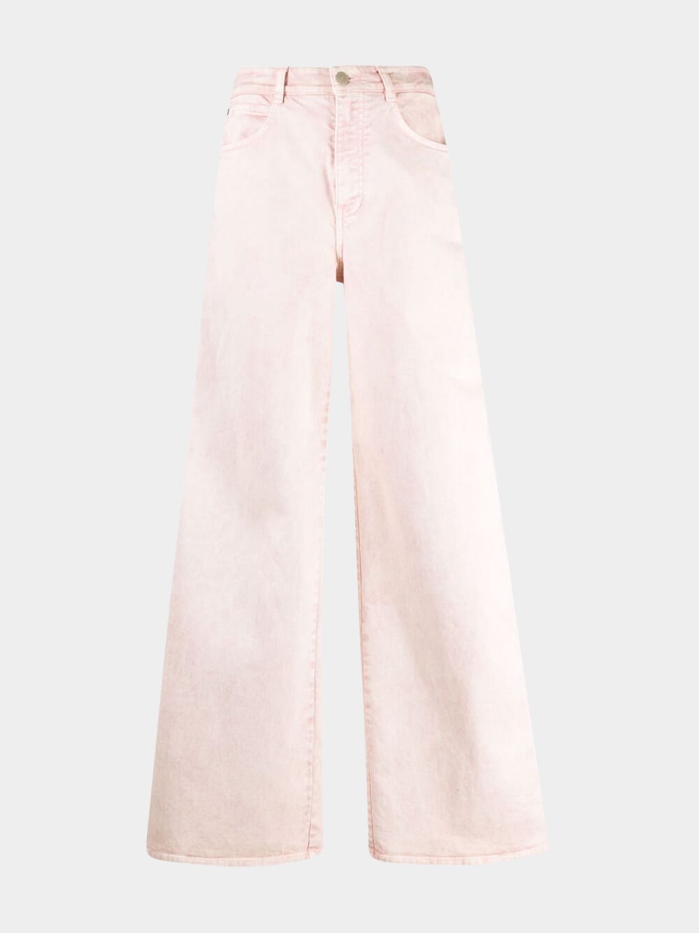 Peach Wide-Leg Flared Jeans