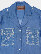 Alémais Blue Yasmeen Embellished Oversized Shirt