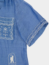Alémais Blue Yasmeen Embellished Oversized Shirt