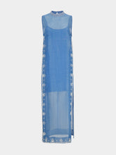 Alémais Blue Yasmeen Embellished Midi Dress