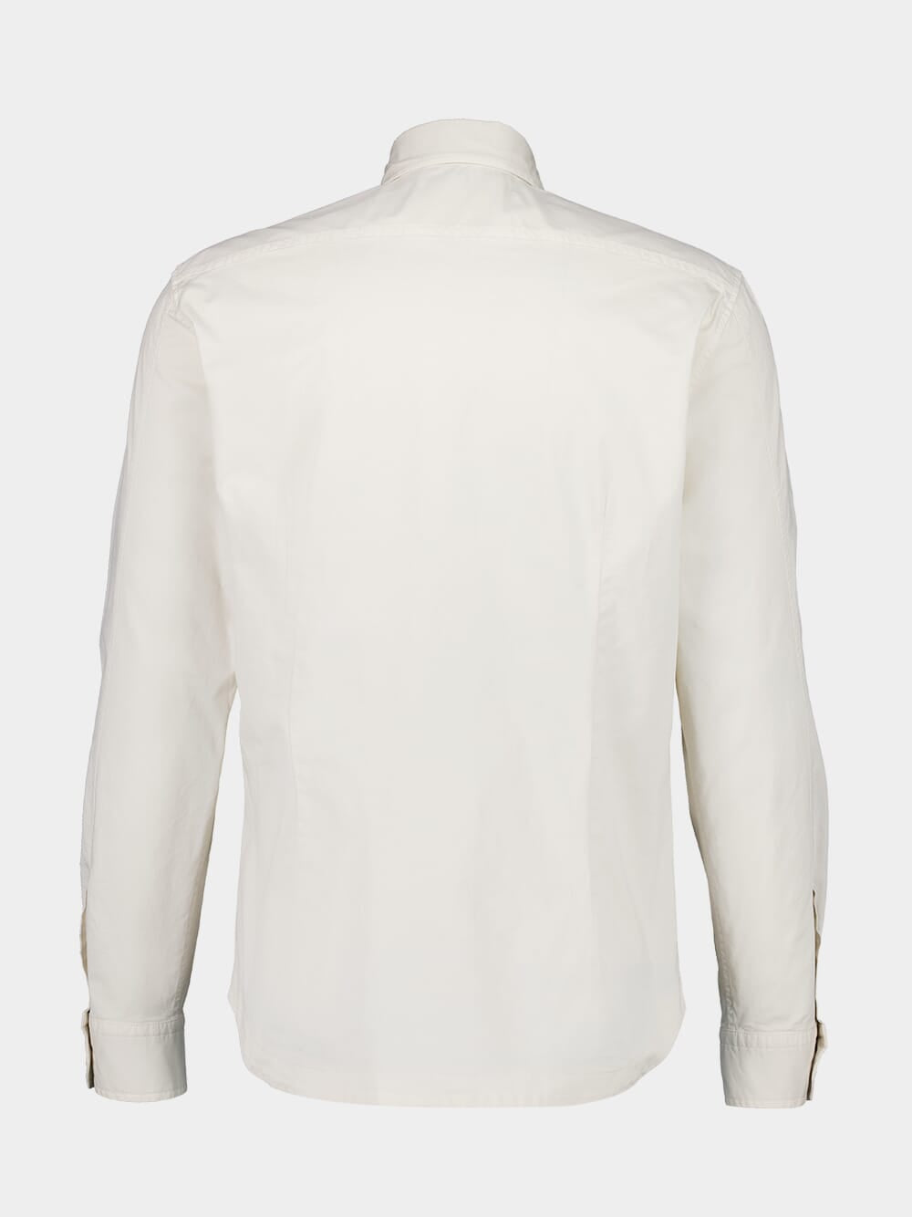 White Cotton Overshirt with Pockets