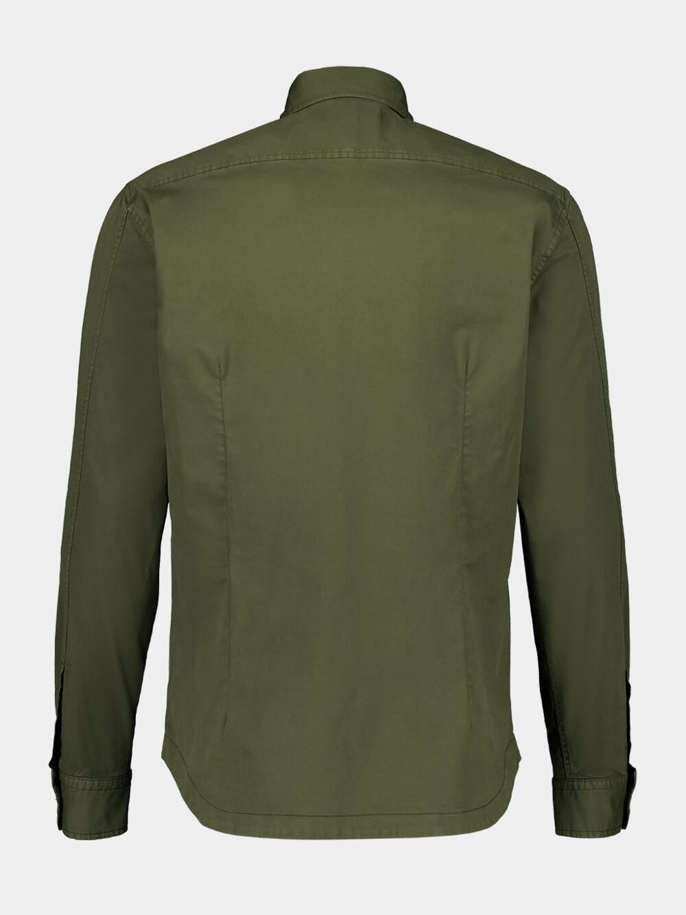 Khaki Cooton Overshirt with Pockets