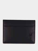 Saint Laurent Black Matte Leather Card Case