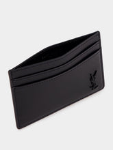 Saint Laurent Black Matte Leather Card Case