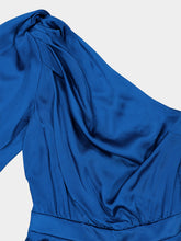 Stella McCartney Royal Blue One-Shoulder Satin Jumpsuit